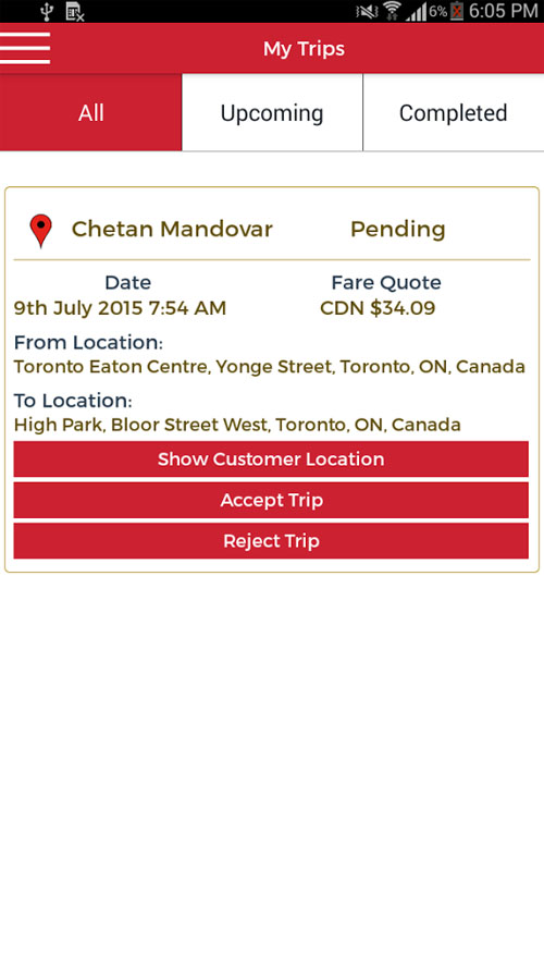Taxi Booking Customer & Driver Applications screenshot 1